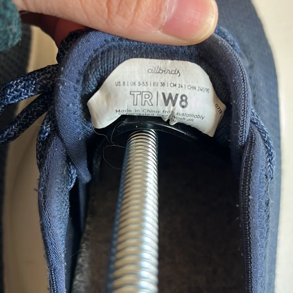 Allbirds Women’s Tree Runner Marine Sneaker Shoes Size 8 - Picture 12 of 12